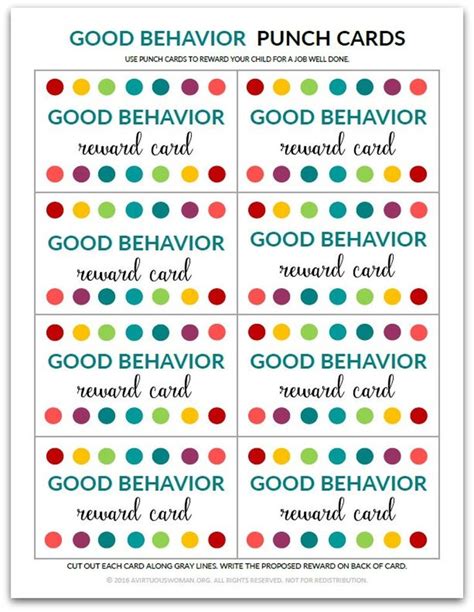 smart choices punch cards rewards 2nd grade|punch cards for behavioral support.